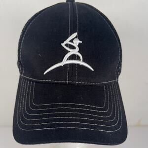 Black Extra Innings Baseball Cap Embroidered Batter Logo Size 7 3/8 - 8 Hat